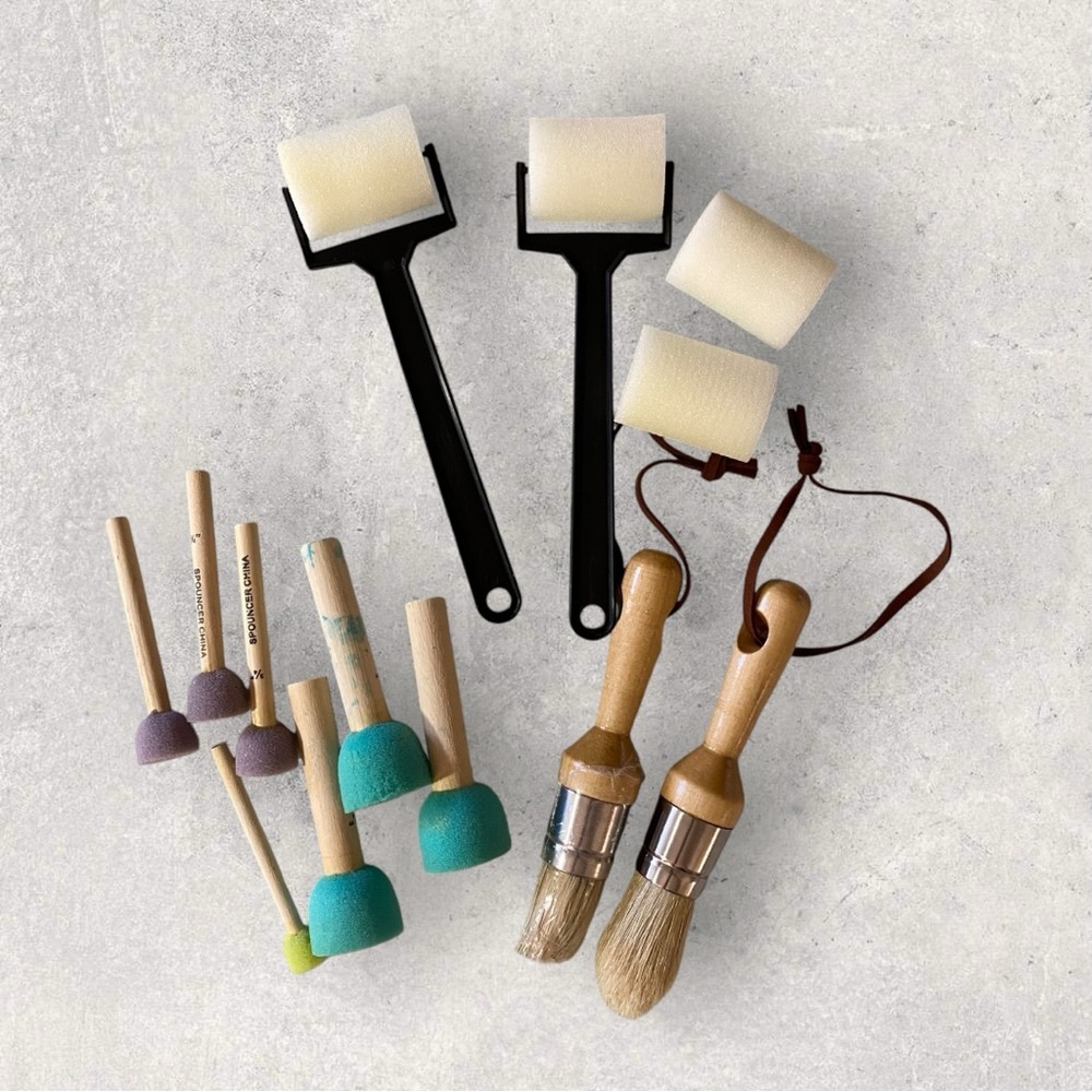 Variety Bundle Stampin Up Sponge Brayers, Sponge Daubers, Chalk Paint Brushes